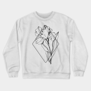 February Birth Flower Iris Crewneck Sweatshirt